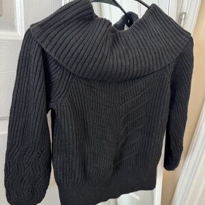 Off-the-Shoulder Cable Knit Sweater